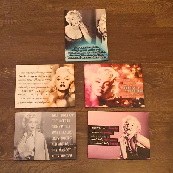 Other - Marilyn Monroe Canvas Art Prints - Set of 5 - 10" x 7.5"
